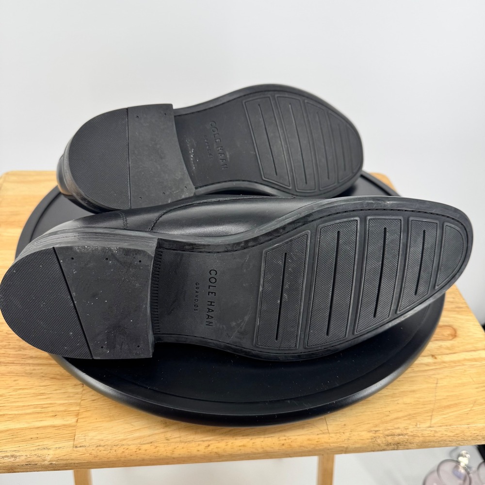 NEW Cole Haan Mens Grand.OS Black Leather Single Monk Strap Dress Shoes Size 12 - Picture 6 of 8